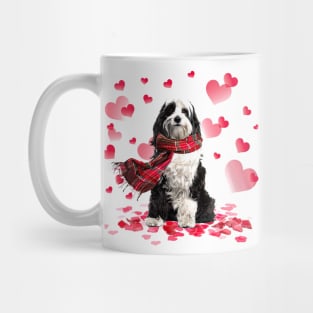 Tibetan Terrier Hearts Love Happy Valentine's Day Mug